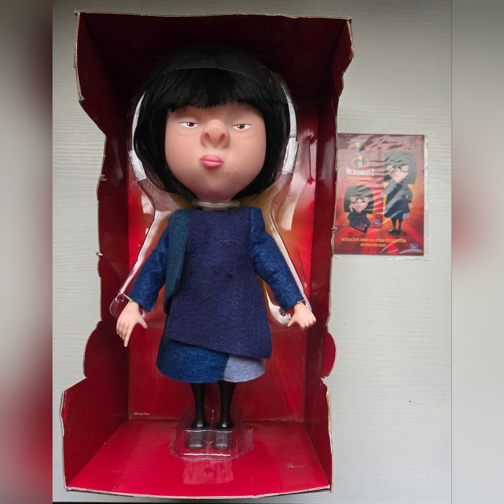 Disney Pixar Incredibles 2 Interactive Edna With Voice Recognition Toy Doll